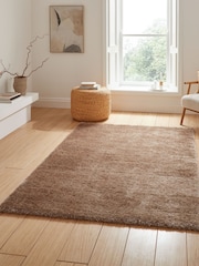 Think Rugs Walnut Lux Shaggy Plain Shaggy Rug - Image 1 of 6