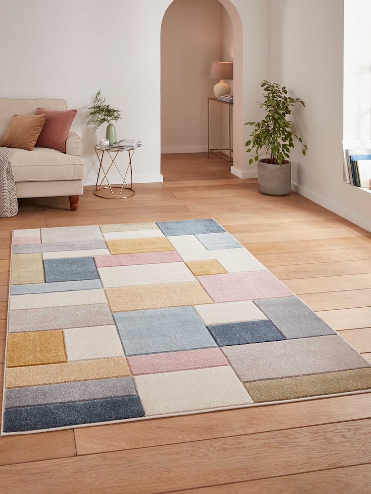Think Rugs Multi Matrix G0561 Modern Geometric Rug - Image 1 of 6