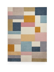 Think Rugs Multi Matrix G0561 Modern Geometric Rug - Image 3 of 6