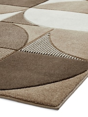 Think Rugs Beige Matrix MT63 Modern Geometric Rug - Image 5 of 6