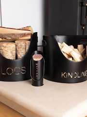 Snug Black Hickory Fireside Set - Image 1 of 6