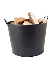 Snug Black Large Yew Fireside Log Bucket - Image 3 of 6