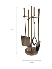 Snug Brass Chestnut Fireside Companion Set - Image 5 of 5