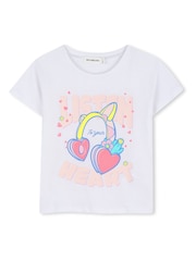 Billieblush Short Sleeve Graphic Print White T-Shirt - Image 1 of 3