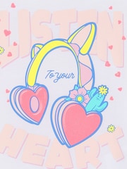 Billieblush Short Sleeve Graphic Print White T-Shirt - Image 3 of 3