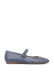 Vionic Blue Alameda Woven Regular Fit Arch Support Mary Jane Shoes - Image 6 of 7