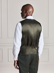 Green Signature Slim Fit Zignone Italian Wool Cashmere Flannel Suit Waistcoat - Image 3 of 8