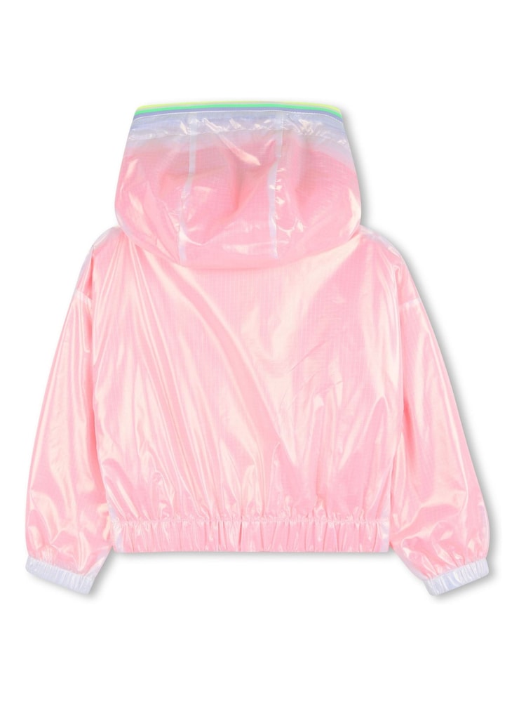 Billieblush Hooded Windbreaker Pink Jacket - Image 2 of 3 Billieblush Hooded Windbreaker Pink Jacket - Image 2 of 3