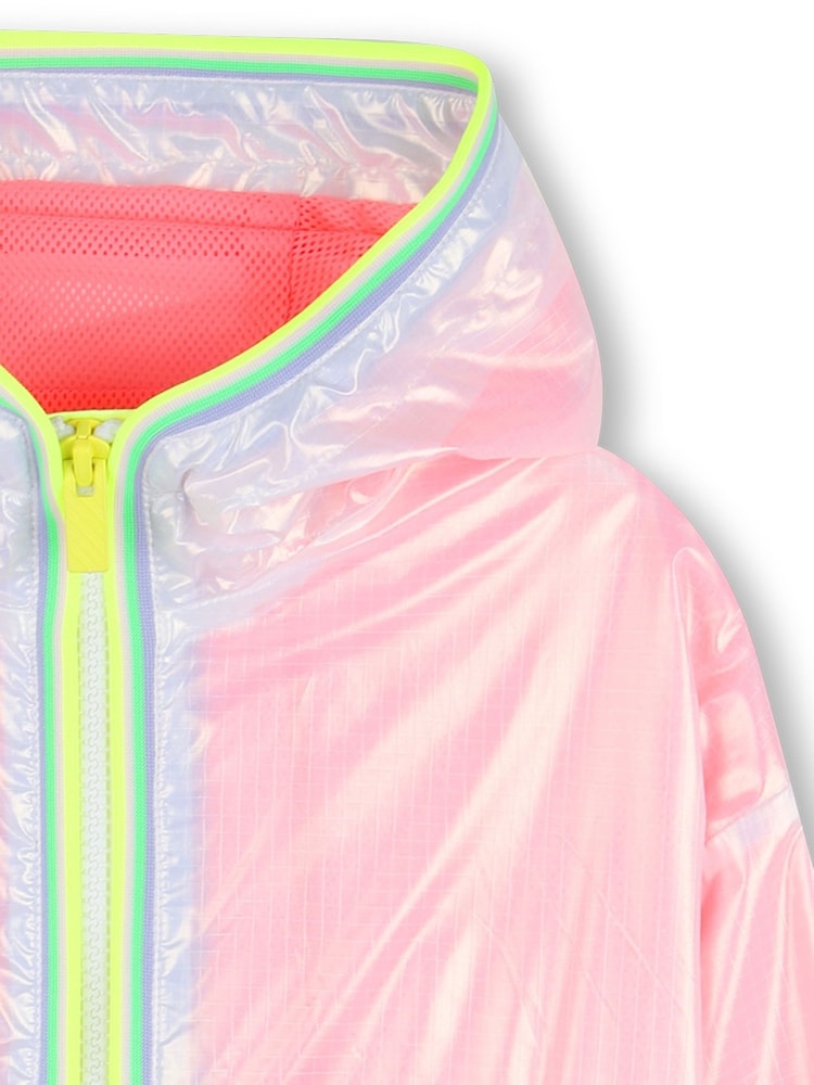 Billieblush Hooded Windbreaker Pink Jacket - Image 3 of 3 Billieblush Hooded Windbreaker Pink Jacket - Image 3 of 3