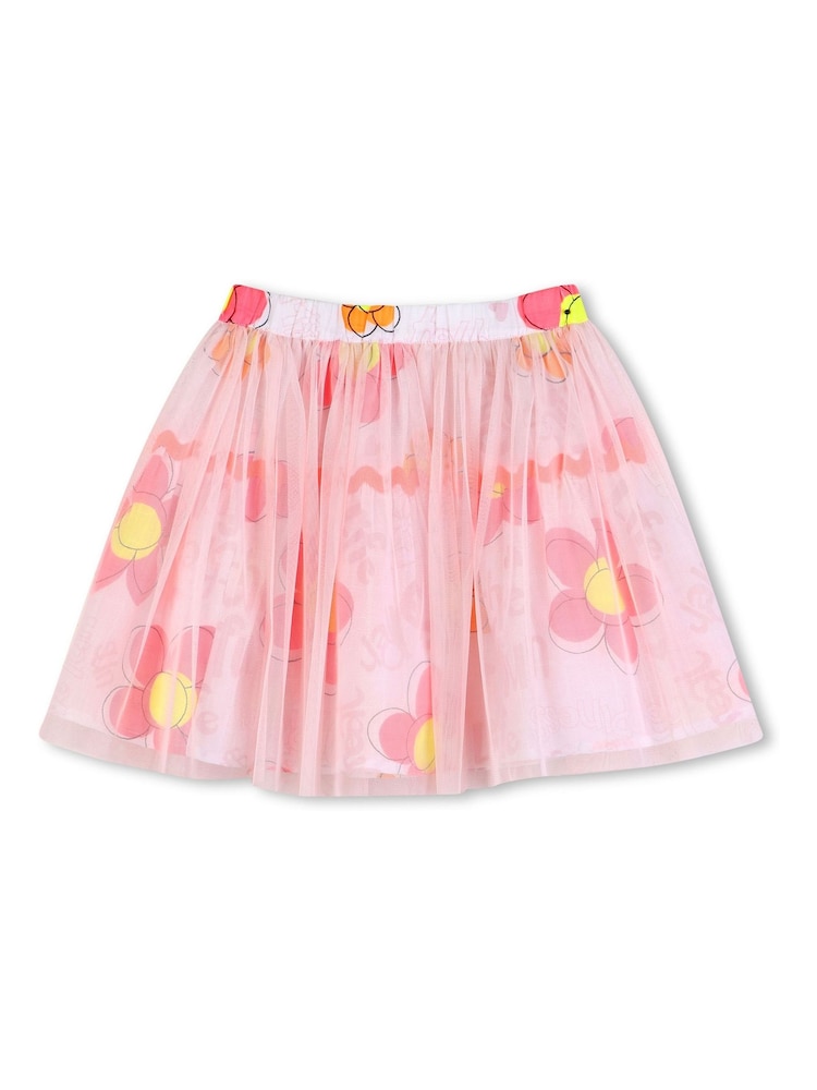 Billieblush Tulle Flower Print Pink Skirt - Bild 2 von 3