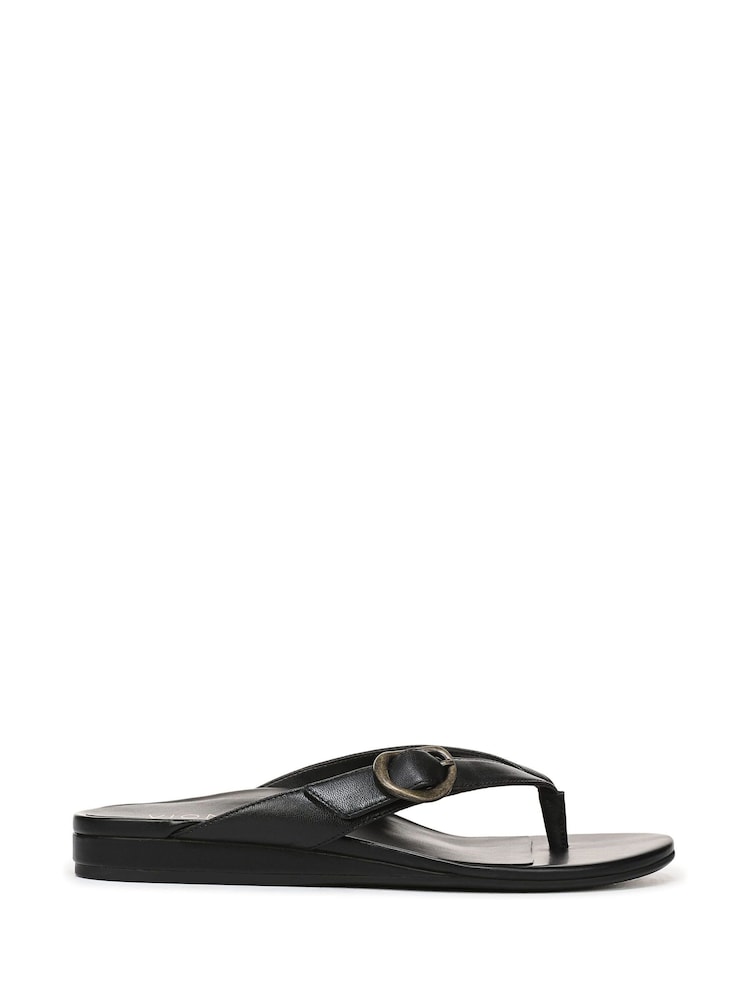 Vionic Black Grove Regular Fit Arch Support Toe Post Sandal - Image 1 of 7