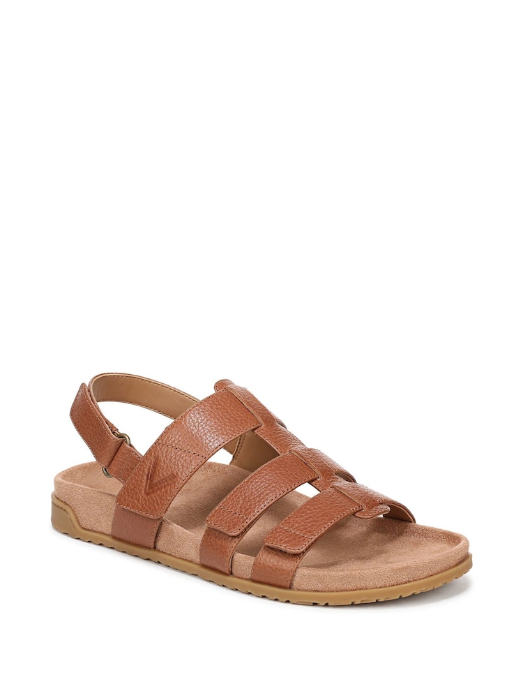 Vionic Brown Eureka Regular Fit Arch Support Strappy Sandals - Image 1 of 7 Vionic Brown Eureka Regular Fit Arch Support Strappy Sandals - Image 1 of 7