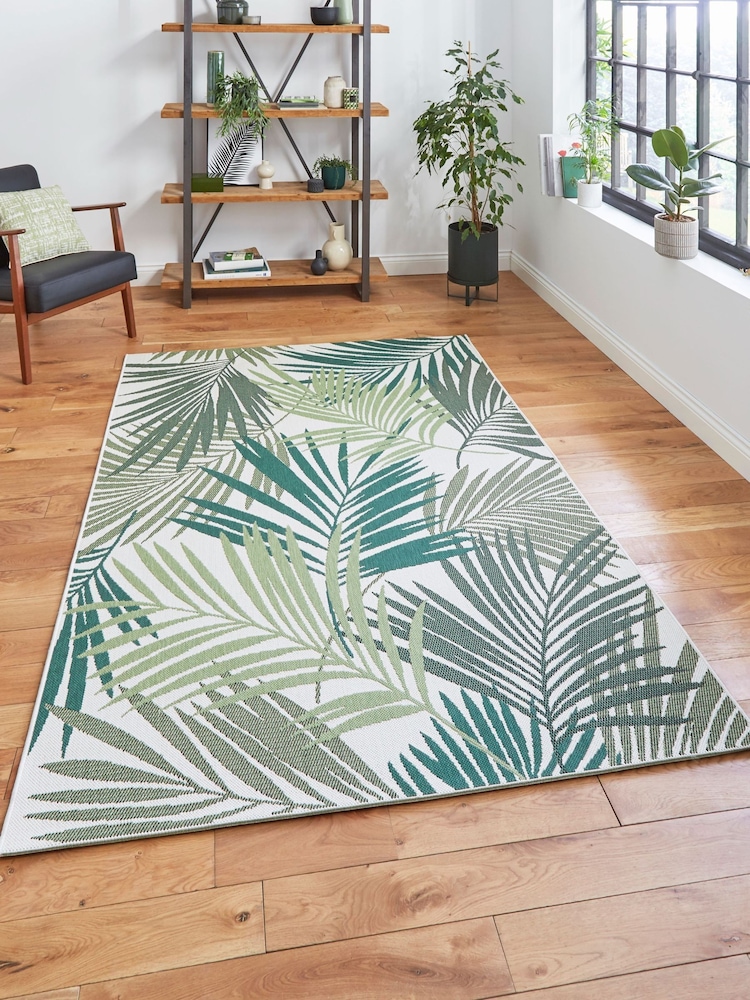 Think Rugs Green Miami 19433 Botanical Outdoor Rug - Image 2 of 6