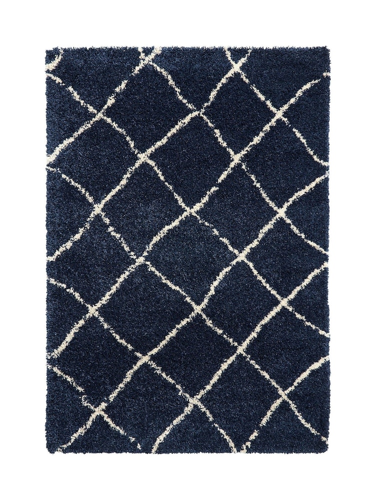 Think Rugs Navy Scandi Berber Rug - Image 2 of 5 Think Rugs Navy Scandi Berber Rug - Image 2 of 5