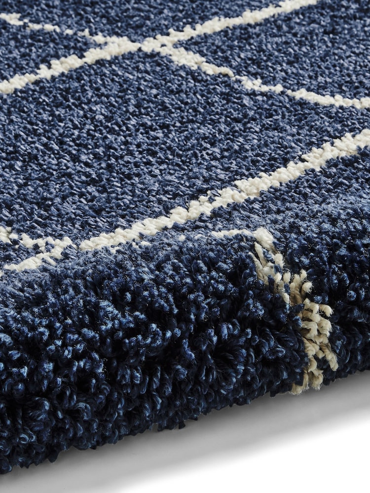 Think Rugs Navy Scandi Berber Rug - Image 5 of 5 Think Rugs Navy Scandi Berber Rug - Image 5 of 5