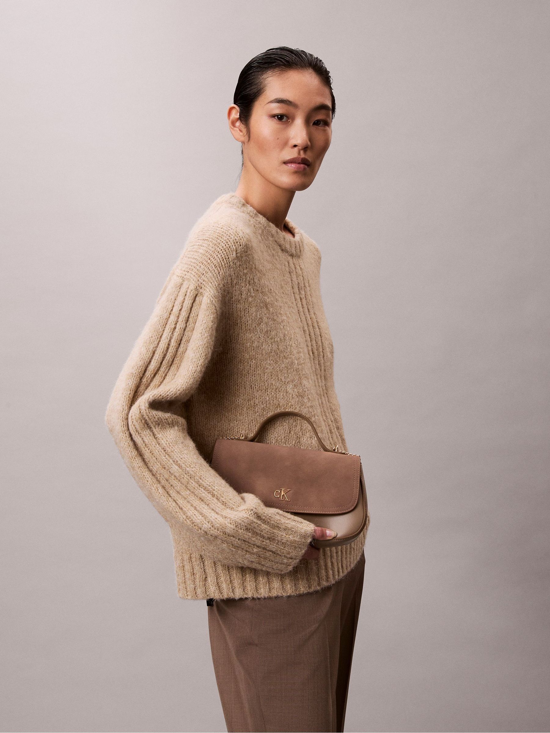 Buy Calvin Klein Nude Monogram Flap Sueded Camera Bag from Next USA