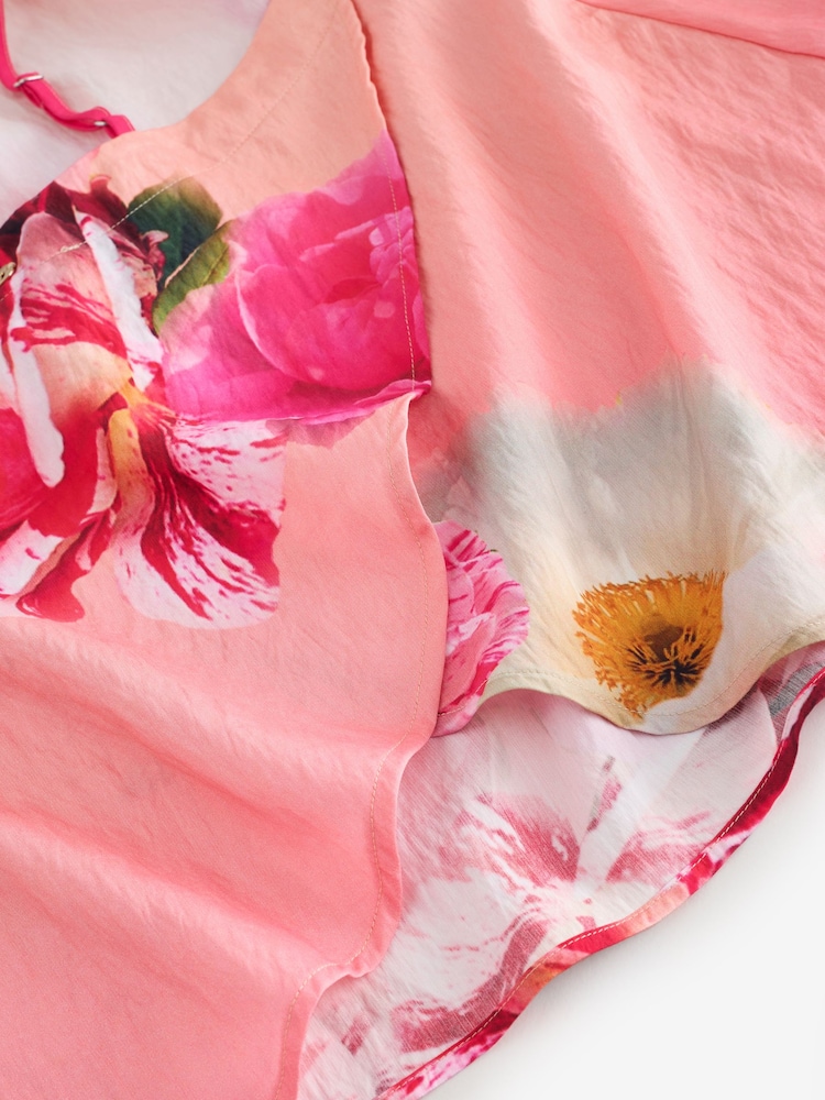B by Ted Baker Pink/Yellow Floral Halterneck Top - Image 11 of 11