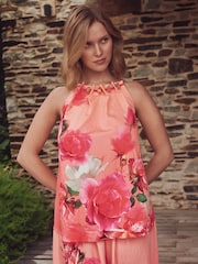 B by Ted Baker Pink/Yellow Floral Halterneck Top - Image 2 of 11