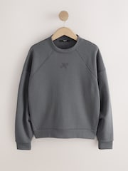 Charcoal Grey Crew Neck Logo Sweatshirt - Image 1 of 3