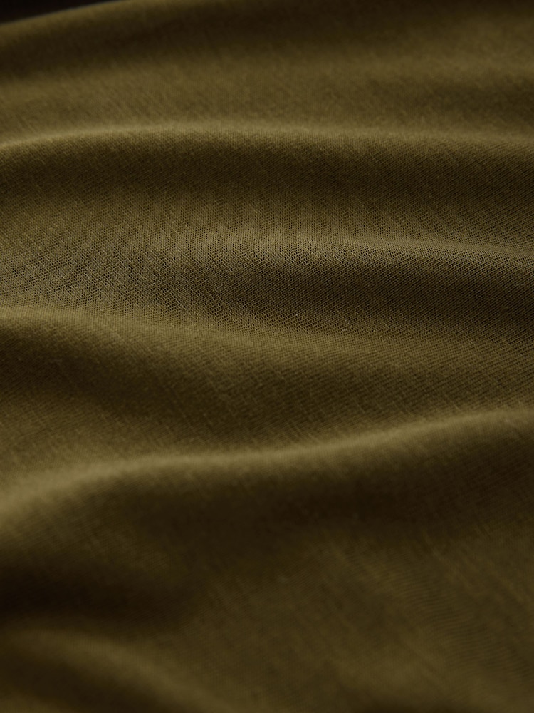 Khaki Green Slinky Jersey Balloon Leg Joggers - Image 7 of 7 Khaki Green Slinky Jersey Balloon Leg Joggers - Image 7 of 7