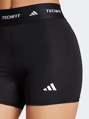 adidas Black Techfit Stay In Play Short Leggings - Image 7 of 9