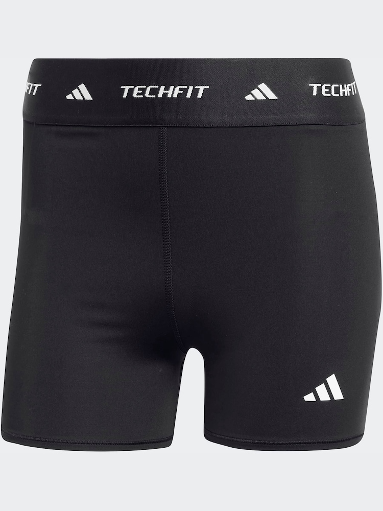 adidas Black Techfit Stay In Play Short Leggings - Image 9 of 9