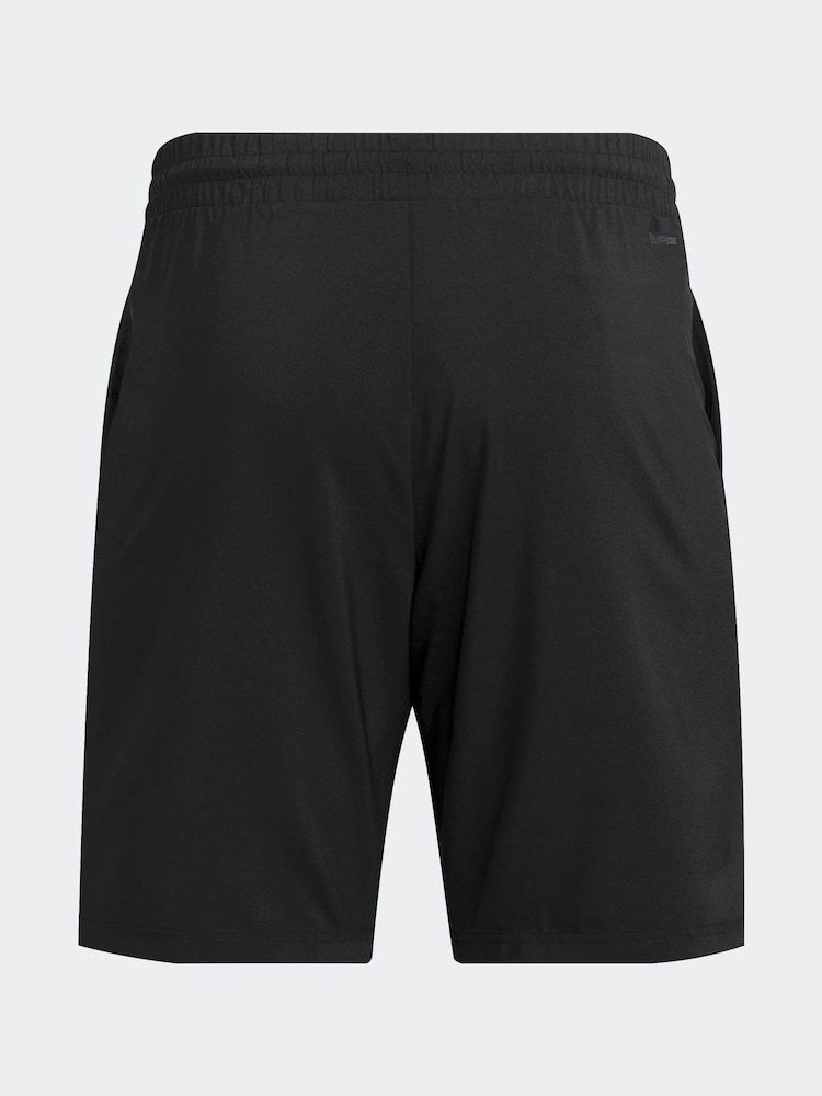 adidas Black Club Tennis Climacool 3-Stripes 9 Inch Shorts - Image 7 of 7