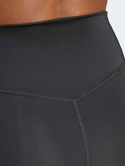 adidas Black Optime 3-Stripes 1/4 Short Leggings - Image 3 of 7