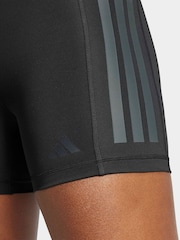adidas Black Optime 3-Stripes 1/4 Short Leggings - Image 4 of 7