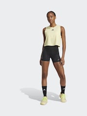 adidas Black Optime 3-Stripes 1/4 Short Leggings - Image 6 of 7