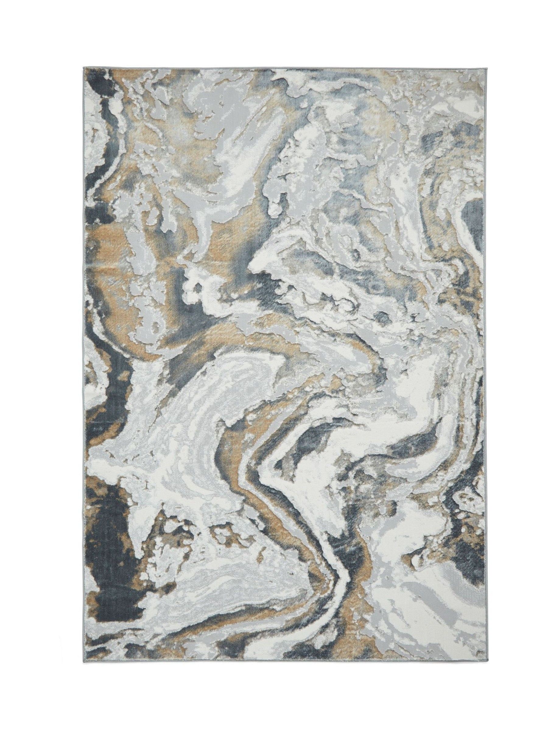 Buy Think Rugs Silver Tidal TL46 Modern Abstract Rug from the Next UK ...