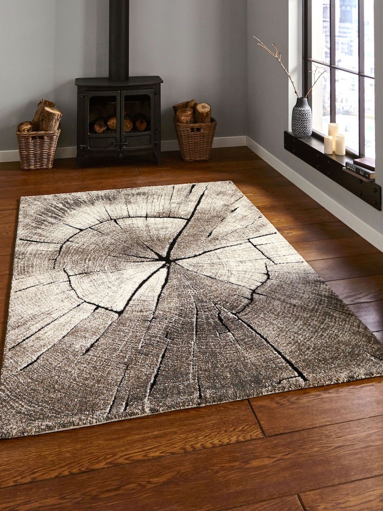 Think Rugs Beige Woodland 2086 Modern Rug - Image 1 of 5