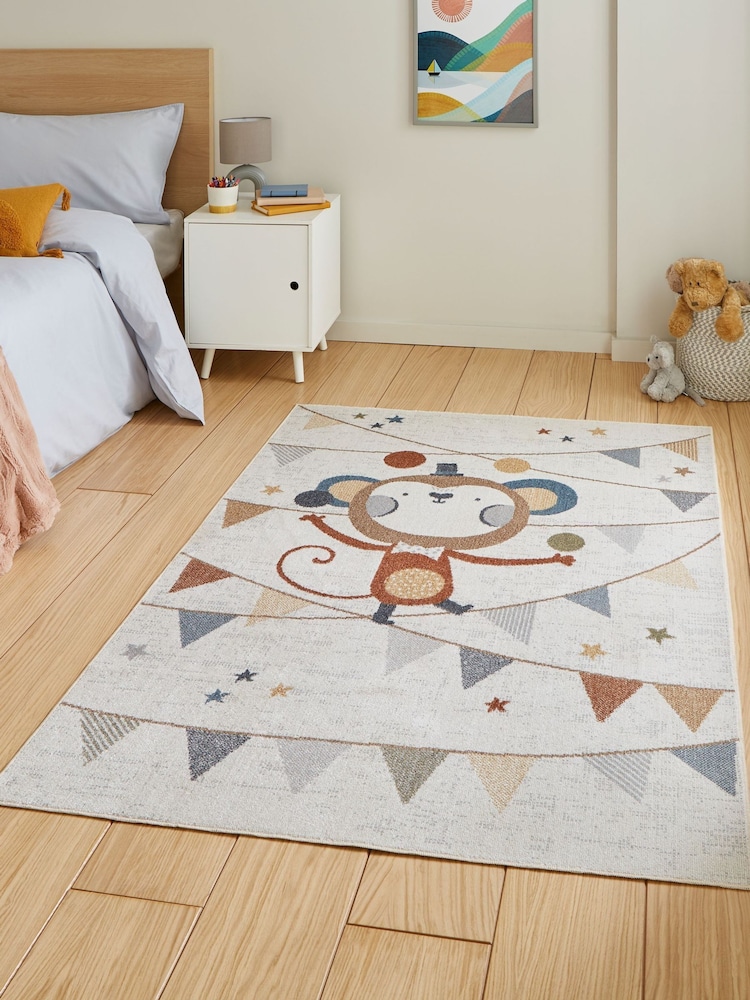 Think Rugs Grey Vida Monkey Rug - Image 1 of 5