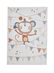 Think Rugs Grey Vida Monkey Rug - Image 2 of 5