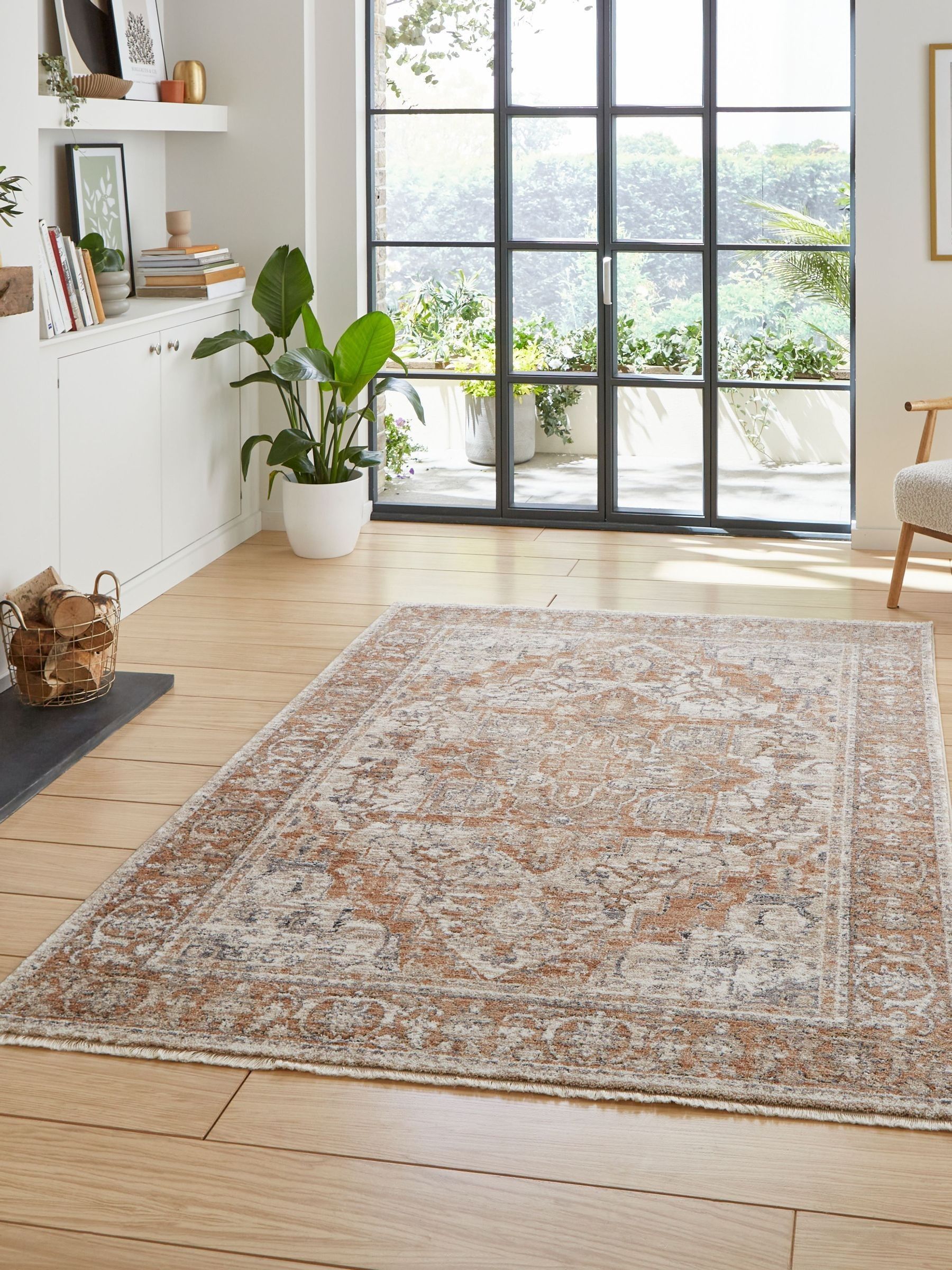 Buy Think Rugs Terracotta Vintage 35018 Vintage Rug from the Next