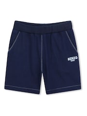 KENZO KIDS Logo Bermuda Blue Shorts - Image 2 of 4
