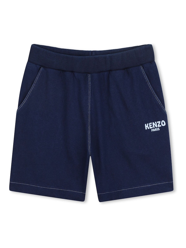 KENZO KIDS Logo Bermuda Blue Shorts - Image 2 of 4 KENZO KIDS Logo Bermuda Blue Shorts - Image 2 of 4