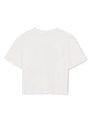 Kenzo Kids Graphic Logo Crew Neck Short Sleeve White T-Shirt - Bild 2 von 3