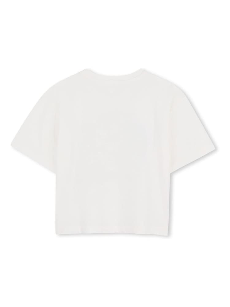 Kenzo Kids Graphic Logo Crew Neck Short Sleeve White T-Shirt - Bild 2 von 3