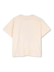 KENZO KIDS Cream Graphic Logo Crew Neck Short Sleeve T-Shirt - Image 4 of 5