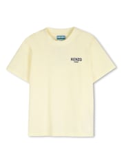 Kenzo Kids Back Graphic Logo Crew Neck Short Sleeve Yellow T-Shirt - Image 1 of 3