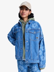 Roxy Floral Print Salty Horizon Denim Jacket - Imaginea 1 din 6