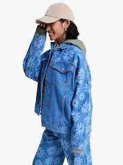 Roxy Floral Print Salty Horizon Denim Jacket - 圖片 10/14