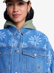 Roxy Floral Print Salty Horizon Denim Jacket - 圖片 11/14