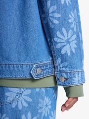 Roxy Floral Print Salty Horizon Denim Jacket - Imaginea 4 din 6