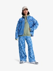 Roxy Floral Print Salty Horizon Denim Jacket - Imaginea 5 din 6