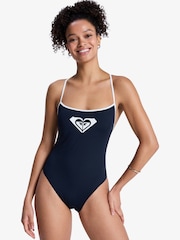 Roxy Black The Retro Essentials Square Neck Logo Swimsuit - Image 3 of 6