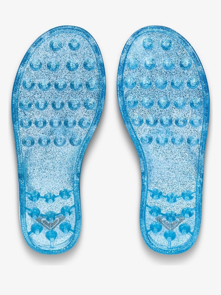 Roxy Blue The Croisette Sparkle Jelly Sandals - Image 5 of 5