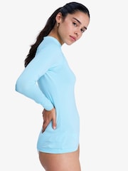 Azul claro - Camiseta de manga larga con logotipo Roxy Whole Hearted - Imagen 3 de 6