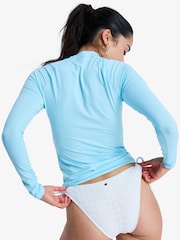 Azul claro - Camiseta de manga larga con logotipo Roxy Whole Hearted - Imagen 4 de 6